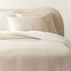 QUEEN ORGANIC COTTON NATURAL AND BLACK STANDARD SHAMS AND DUVET